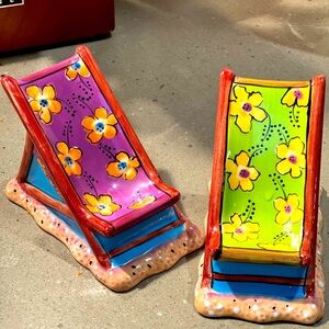 Salt & Pepper Set Ceramic Beach Chairs